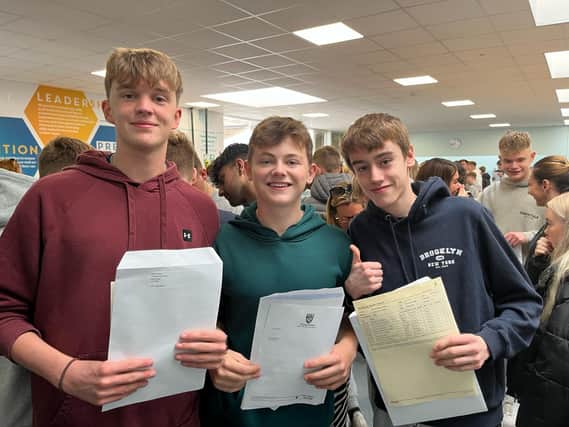 There were tears of joy and laughter across schools in North Yorkshire, including Scalby School, as students eagerly collected their GCSE results. (Pic: Scalby School)