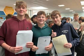 There were tears of joy and laughter across schools in North Yorkshire, including Scalby School, as students eagerly collected their GCSE results. (Pic: Scalby School)