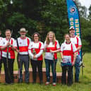 Sarah Monteith, third from right, was part of the England team at the British Championships.