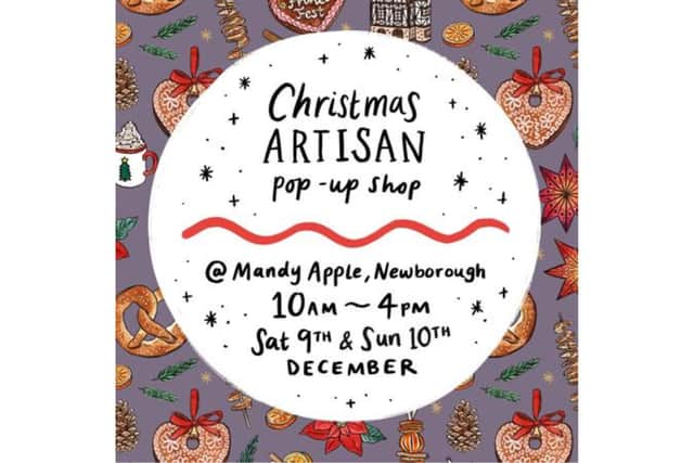 The Christmas Artisan Pop-Up Shop will take place at Mandy Apple on Newborough