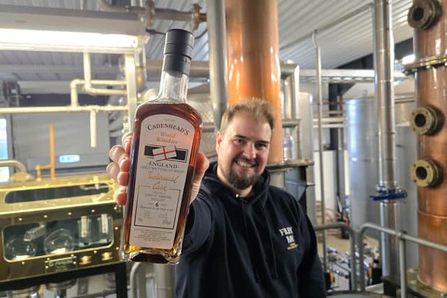 Joe Clark with the Cadenhead's bottling