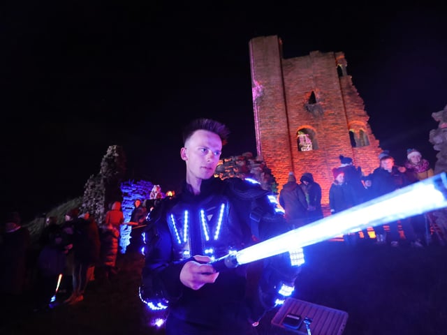 The LED show fascinated youngsters