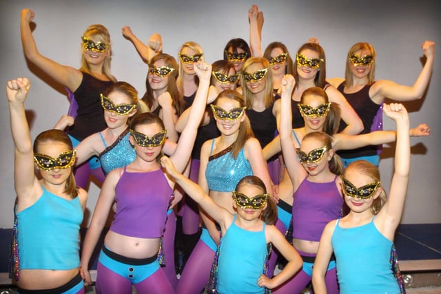 The junior and senior disco groups strike a pose for the Scarborough Dance Centre annual show.