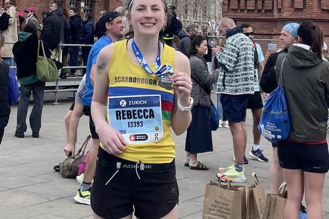 Rebecca Dent at the Barcelona Marathon.