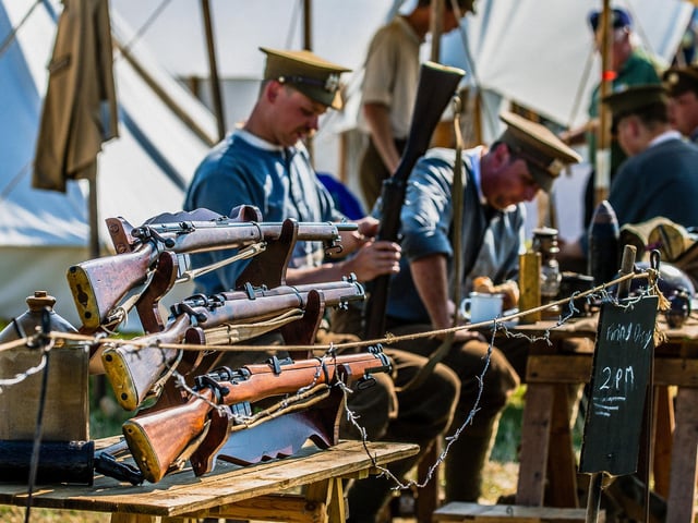 Some of the weapons on show.