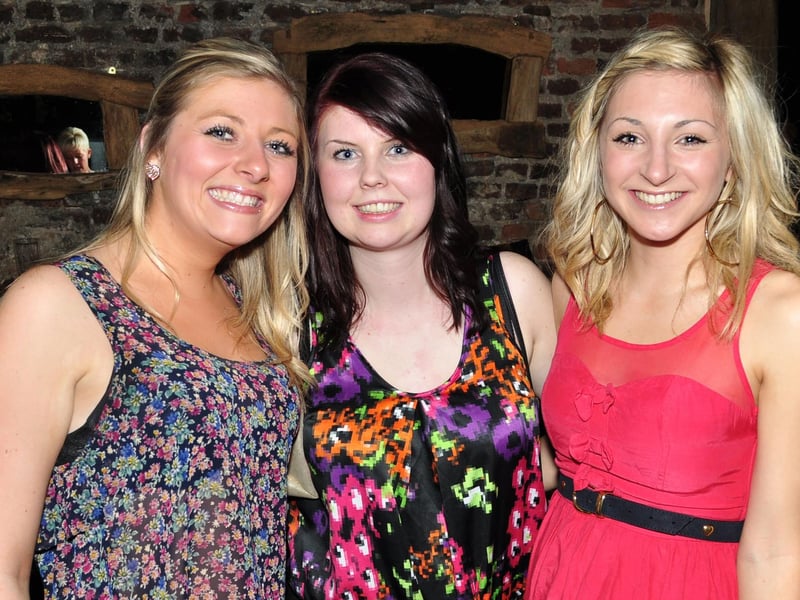 Keeley, Naomi and Laura having a girls night out.