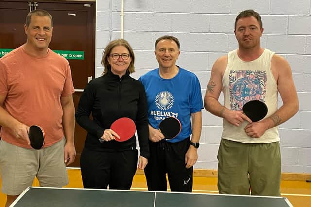 Premier Club Penguins: from left, Rob Ottaway, Jen Fell, Nigel Fell and Andrew Payne.