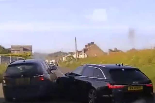 Police have shared shocking footage from thie onboard cameras
