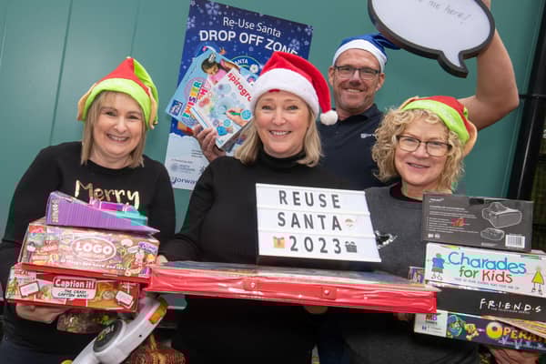 From left to right, North Yorkshire Council’s head of early help, Barbara Merrygold, North Yorkshire Council’s service improvement officer, Jennifer Lowes, Yorwaste area manager, Steve Midgley, and Yorwaste administrator, Julie Greenfield.