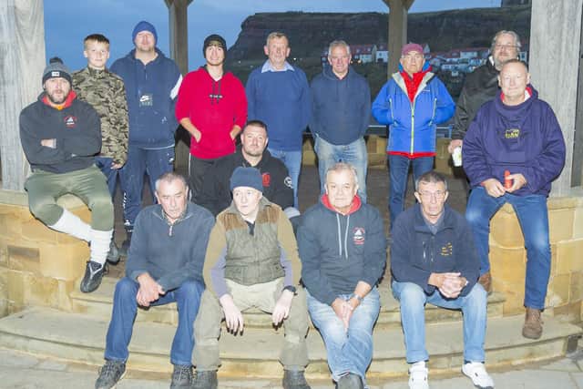 Whitby Sea Anglers Association League members line up before the start of the season.