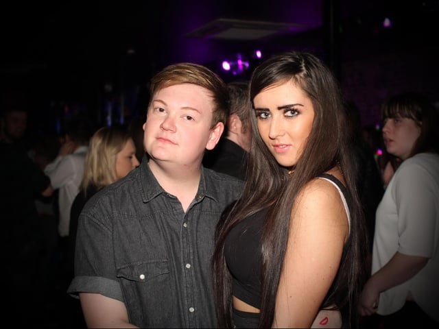 Lewis and Charmaine loving student night in Blue Lounge.