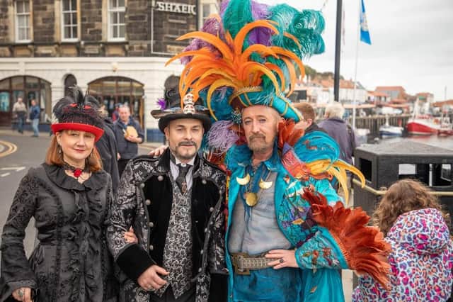 Colourful characters at Whitby harbourside.
picture: Derek Earl