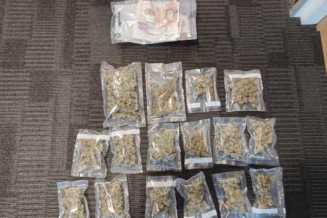 Some of the drugs and cash seized by North Yorkshire Police.