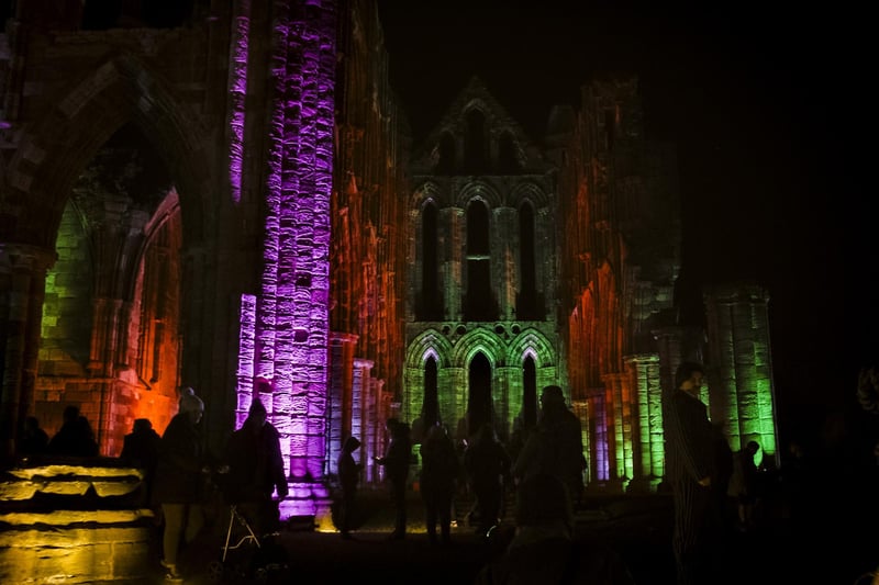 People inside the abbey enjoying the festivities.
picture: English Heritage.