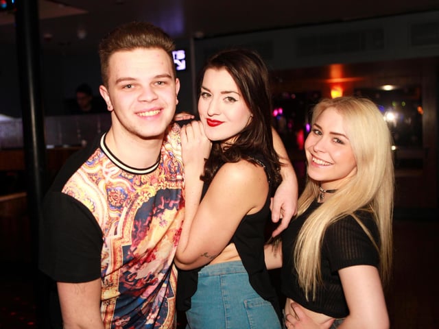 Adam, Emma and Georgia having a blast in Blue Lounge.
