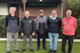 From left, Peter Harvey, Ian Hadden, Peter Hodgson, Andy Webb and Barrie Watson