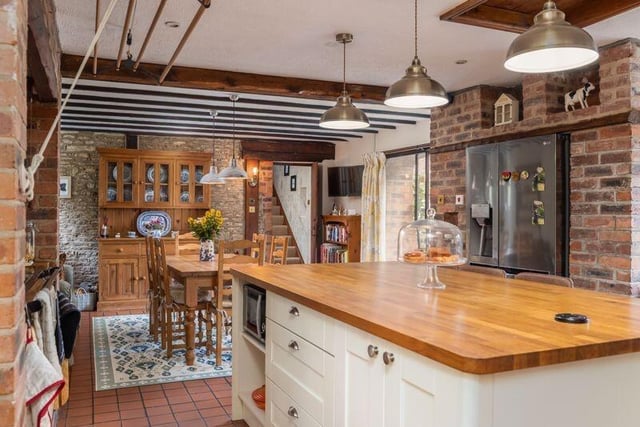 The well equipped, farmhouse style kitchen.
