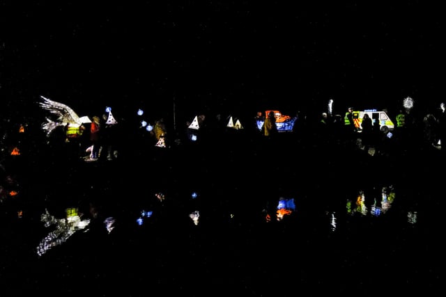 The Animated Objects creations lit up Peasholm Park