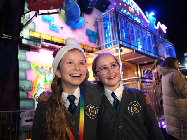 Stakesby Primary Academy youngsters enjoying the Christmas atmosphere.