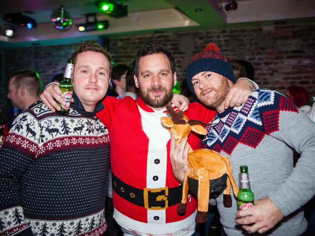 Coople, Damien & Simmo getting into the Christmas spirit in town!