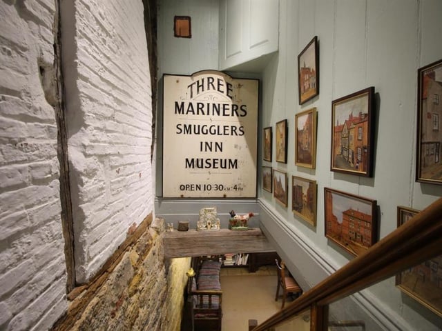 An interior staircase, with reminders of the property's past.