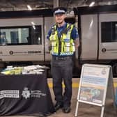 North Yorkshire Police joined British Transport Police at Scarborough Railway Station to speak to commuters about knife crime.