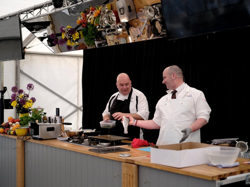 Food demonstration at Whitby's fish and ships festival.
picture: Richard Ponter