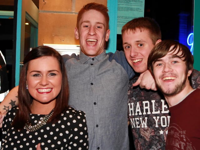 Lauren, Justin, Jonny and Tommy enjoying Wednesday's student night out.