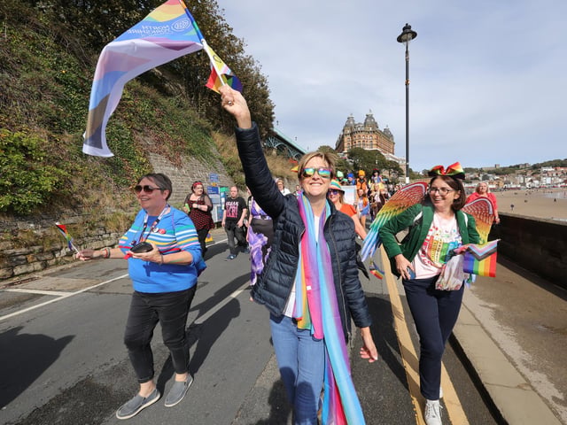 Waving their flags with pride!
