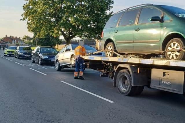 Police seized three unroadworthy cars in half an hour in Malton.