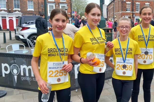 The Bridlington Road Runners sister duos of Annabelle and Rebecca Miller, and Oceane and Maelys Price, impressed at Beverley 10K Fun Run on Sunday.