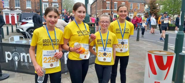 The Bridlington Road Runners sister duos of Annabelle and Rebecca Miller, and Oceane and Maelys Price, impressed at Beverley 10K Fun Run on Sunday.