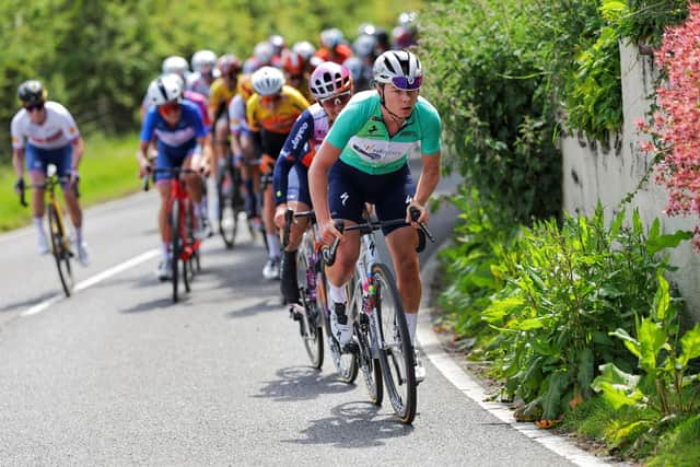 Lotte Kopecky of Team SD Worx-Protime attacks on the Horseshoe Pass, the Lloyds Tour of Britain Women is set to start in Dalby Forest this June. Picture by Alex Whitehead/SWpix.com