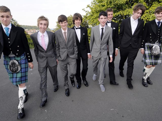 The St Augustine's School boys are arriving for the prom.