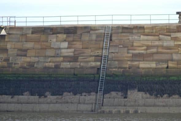 East pier ladder.