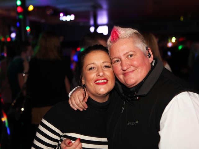 Lisa & Del in Blue Lounge.
