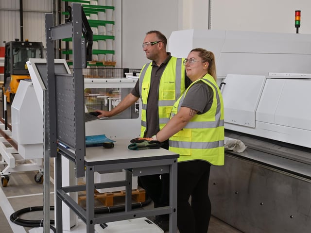 Staff working inside the factory. photo: Richard Ponter