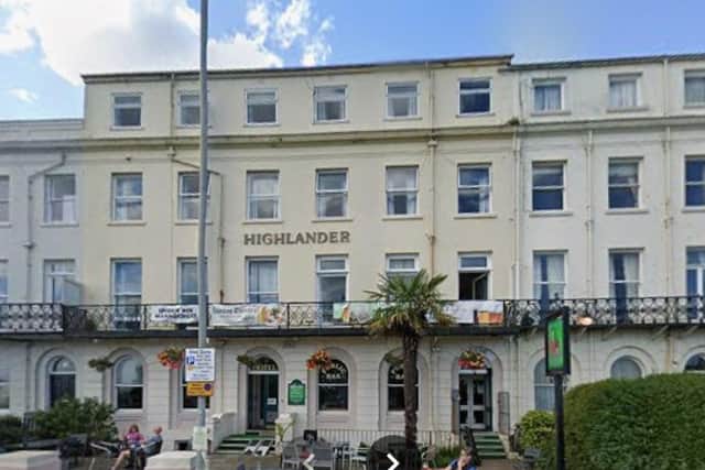 Highlander Hotel, Esplanade, Scarborough. August 2023. Google Maps