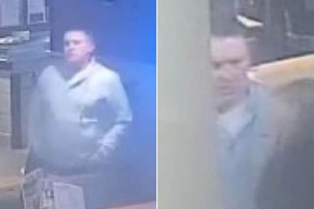 North Yorkshire Police is appealing for any help that would lead to the identification of the male shown in the two still images taken from CCTV at the Hotel.