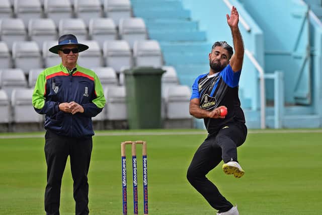 Muhammad Ayub struck early with the new ball. PHOTOS: SIMON DOBSON