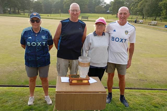 From left, winners Sue & Billy Holdsworth with runners-up Sue Green & Tim Purcell