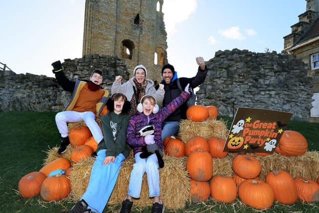Family fun at the pumpkin party.