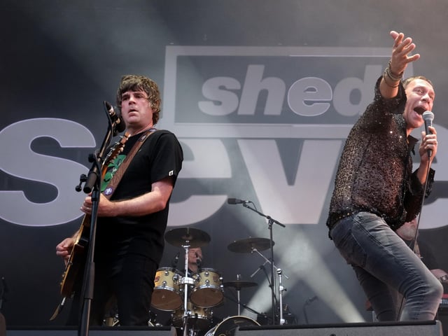 Shed Seven perform at The Open Air Theatre, enjoying the show.