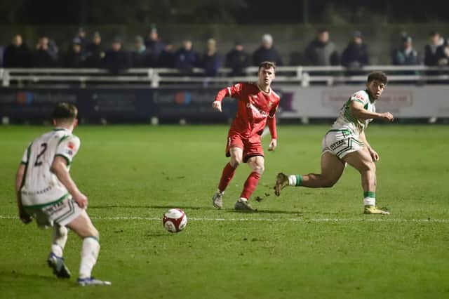 Bridlington Town were edged out 1-0 at North Ferriby. Photo by TCF Photography