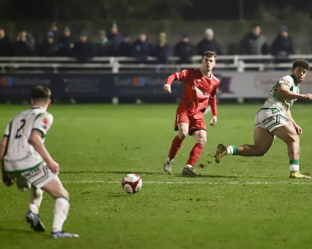 Bridlington Town were edged out 1-0 at North Ferriby. Photo by TCF Photography