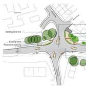 An outline of the Whitby Spital Bridge junction traffic scheme.