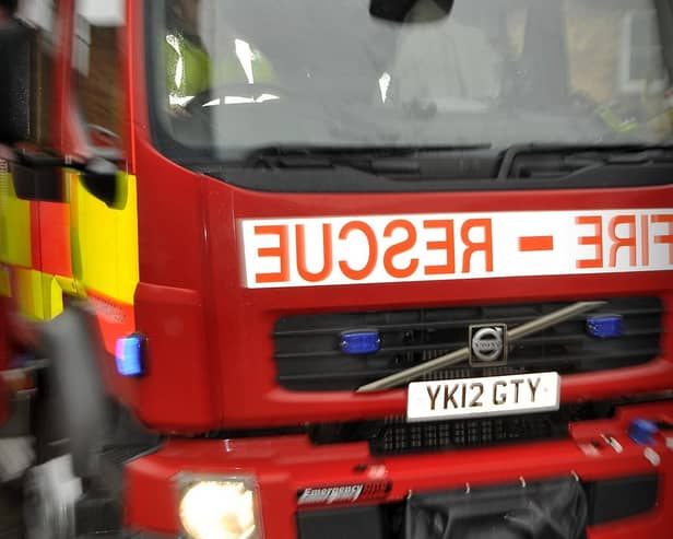 Fire crews were called to a wheel fire in Rillington pn Monday morning