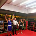 Westway's Zach Wood celebrates his win in Hull.