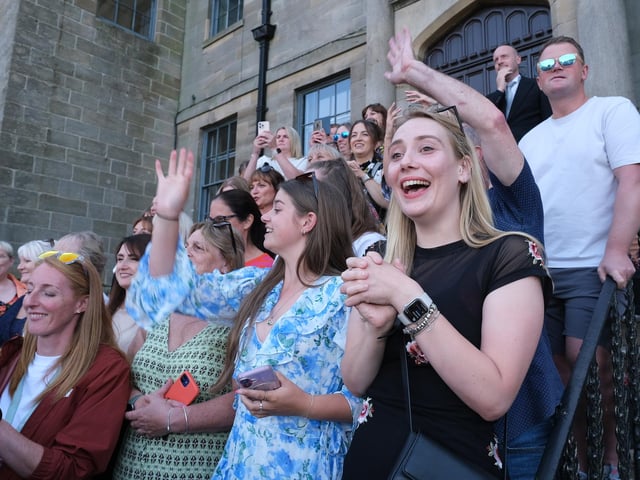 Enjoying the arrivals.  picture: Richard Ponter