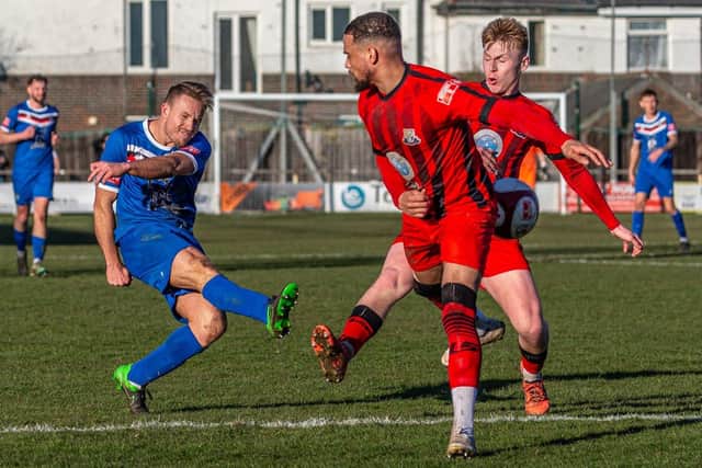 Whitby Town earned a crucial 1-0 home win against Basford United on Saturday. Photo by Brian Murfield